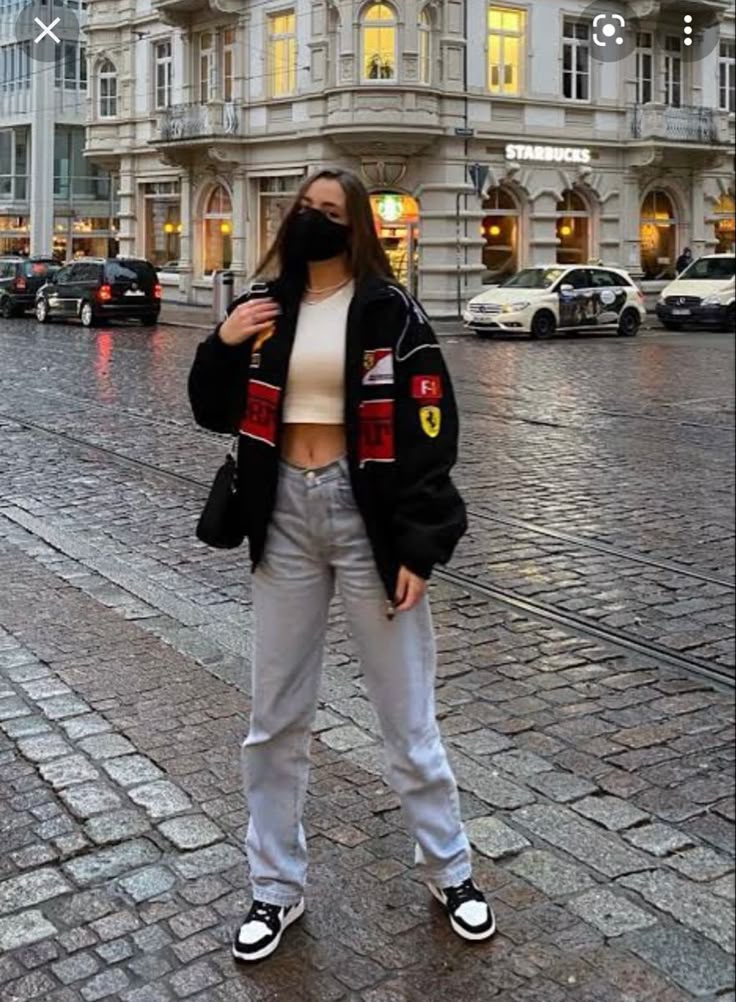 Black Ferrari F1 Racing Jacket – Premium Streetwear Edition