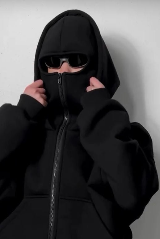 Men's Balaclava Zip Up Hoodie With Face Mask Built In Jacket | Meses sin interés Men's Balaclava Zip Up Hoodie With Face Mask Built In Jacket | Meses sin interés