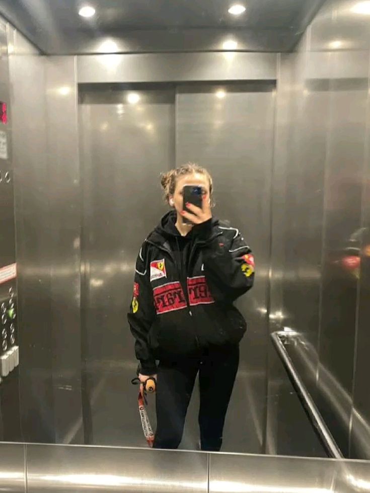 Black Ferrari F1 Racing Jacket – Premium Streetwear Edition