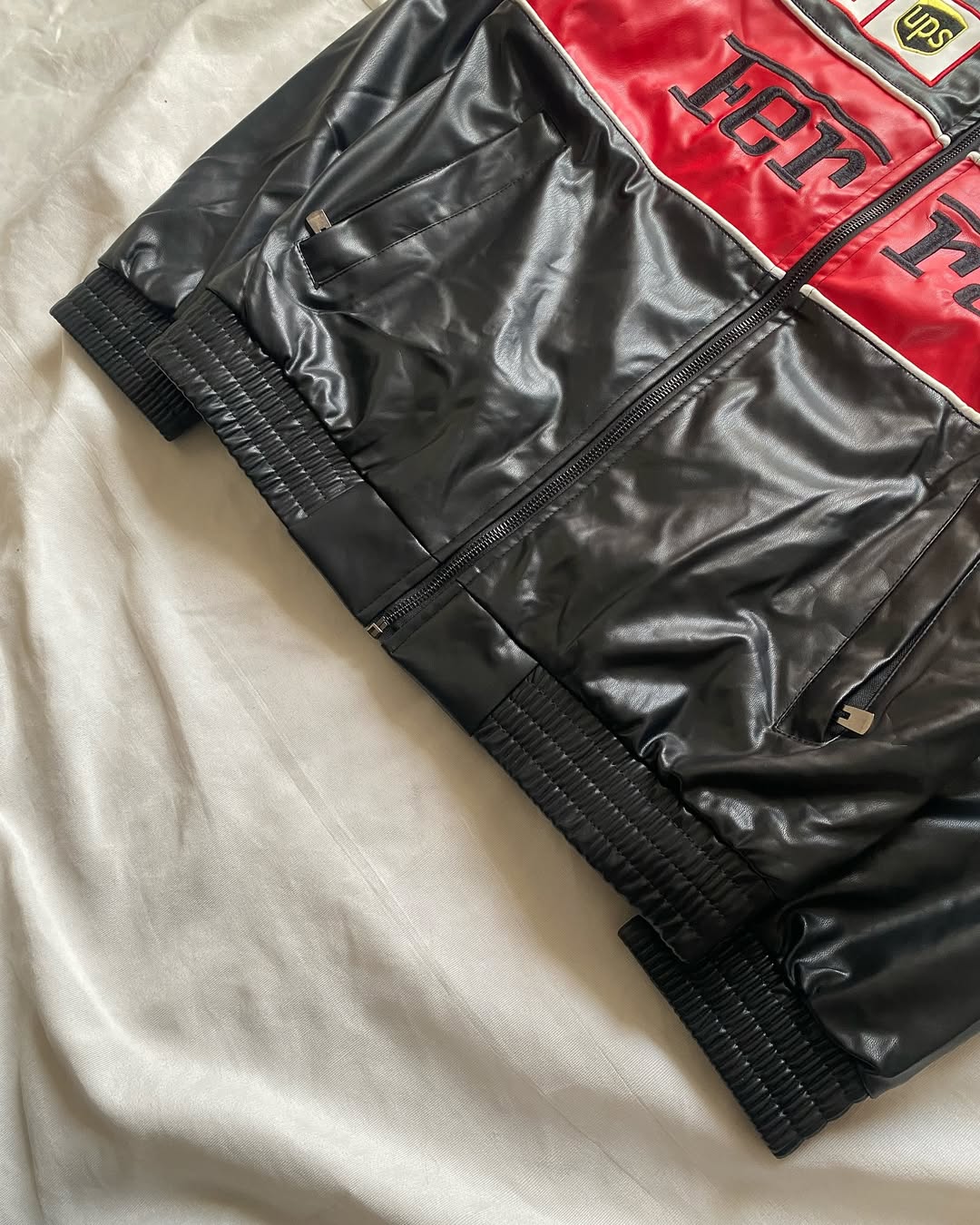 Black Ferrari Leather Jacket – Motorsport Edge Meets Streetwear Swag