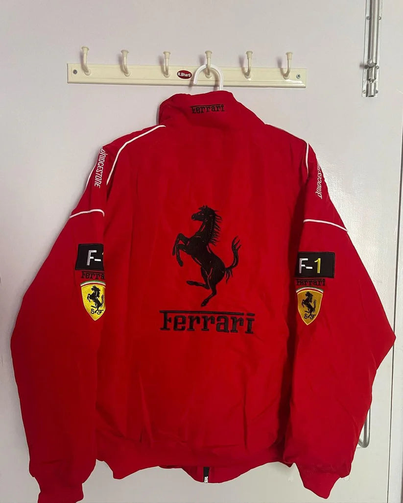 Red Ferrari Jacket Back Picture