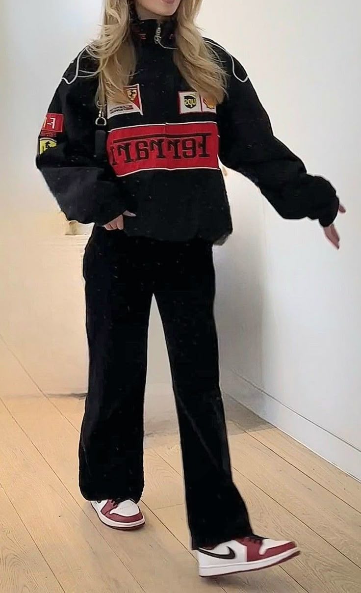 Black Ferrari F1 Streetwear Jacket – Sleek Racing Style for Every Day