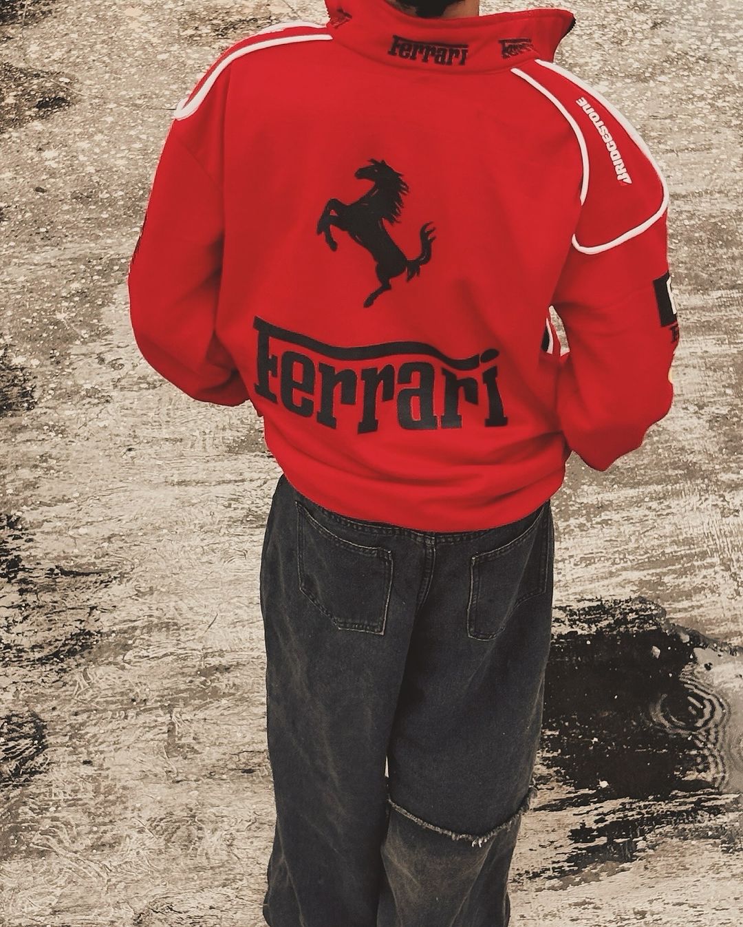 Vintage Red Ferrari F1 Racer Jacket Iconic Jacket