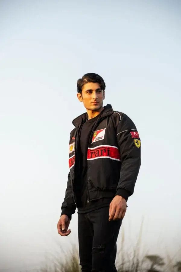 Black Ferrari F1 Streetwear Jacket – Sleek Racing Style for Every Day