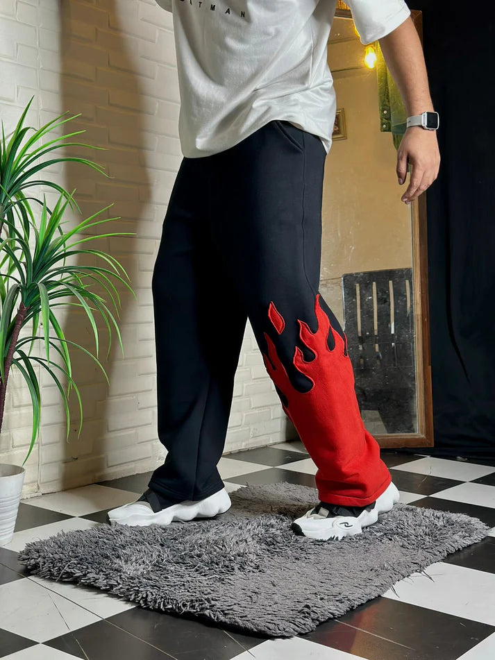 Fire Kick Bottom Cotton Pants – Bold, Flared, Unapologetically You