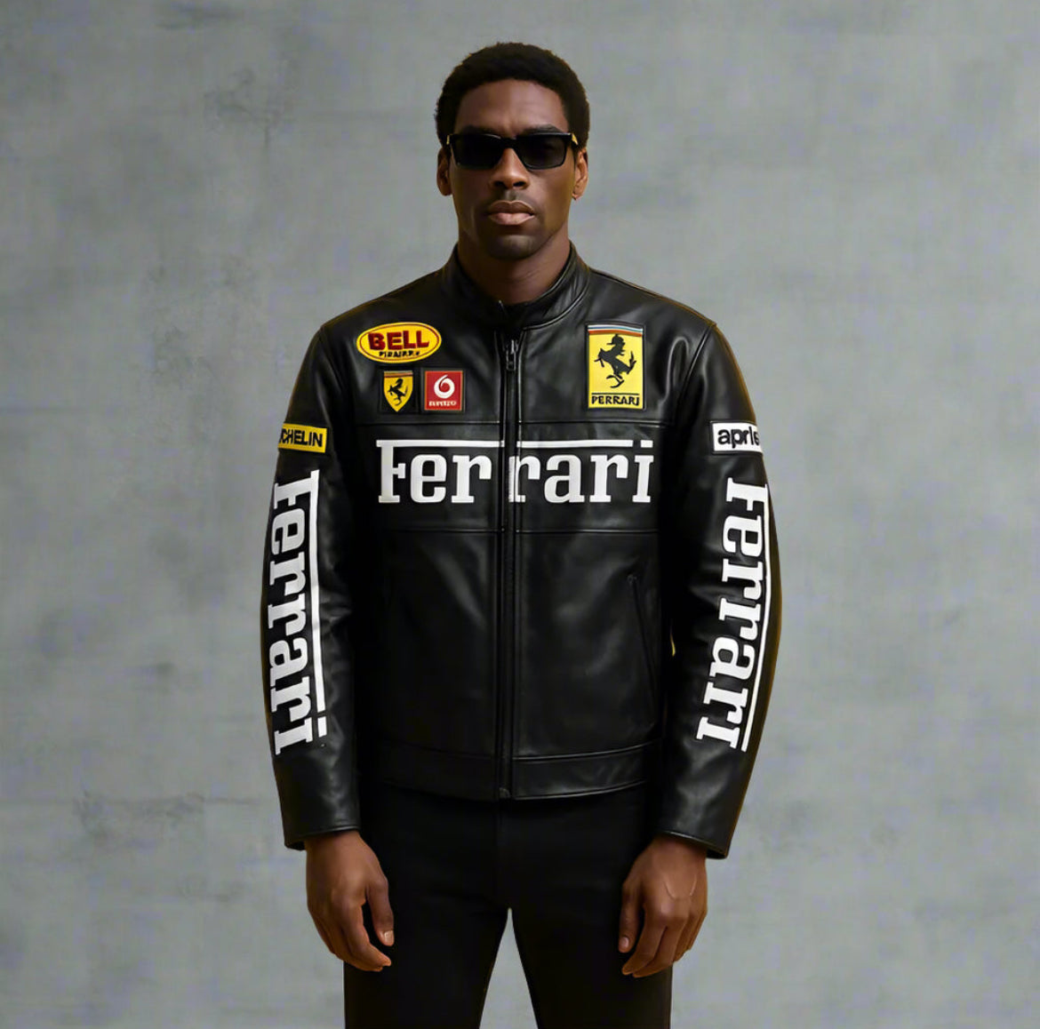 Ferrari Black Moto Jacket | F1 Streetwear | Mercy Wear – Mercy wear