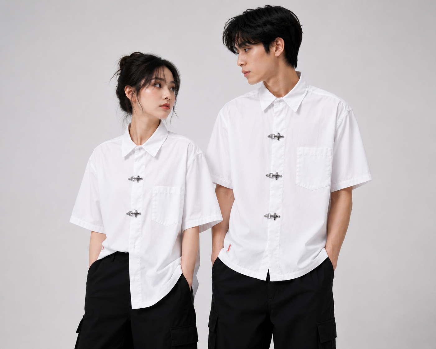 Clasp Essential White Shirt – Premium Oversized Streetwear Fit