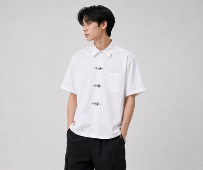 Clasp Essential White Shirt – Premium Oversized Streetwear Fit