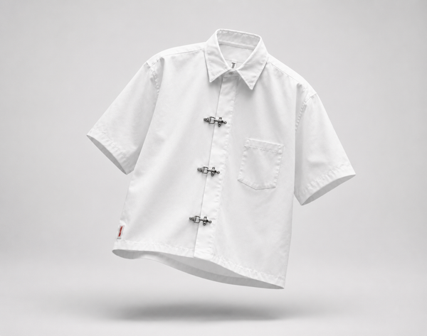 Clasp Essential White Shirt – Premium Oversized Streetwear Fit