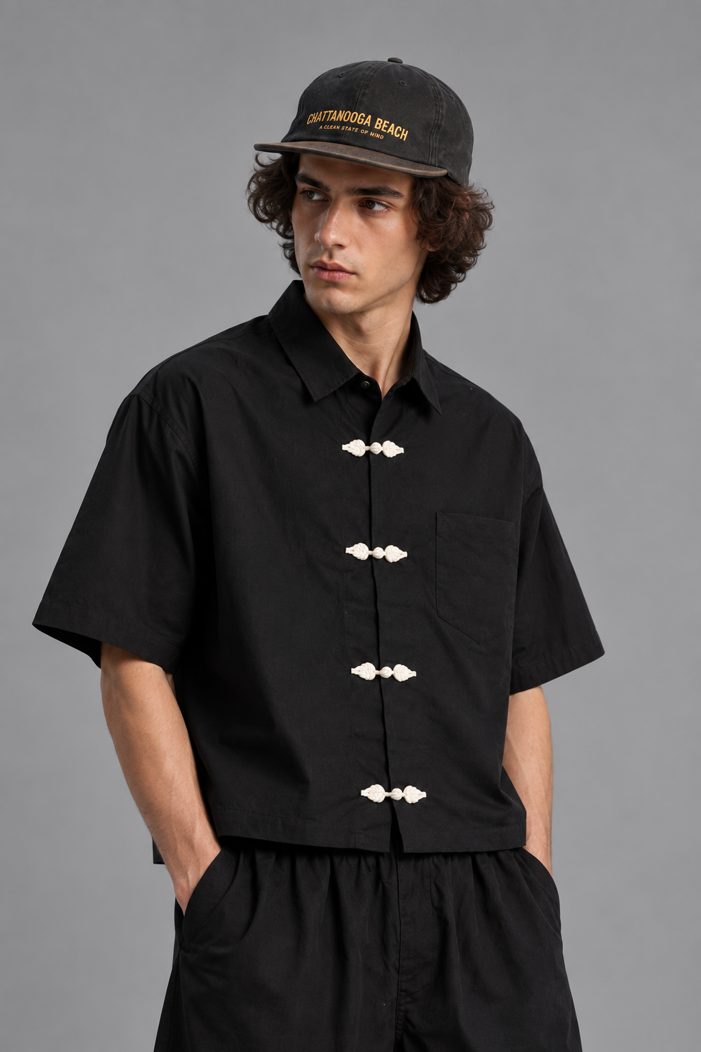 Seoul Shadow Oversized Shirt – Korean Streetwear Edition