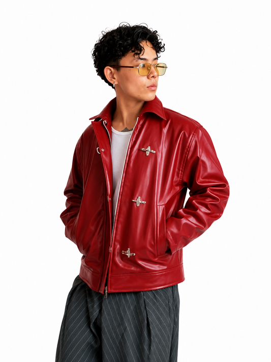 MERCYWEAR CLASP JACKET - BURGUNDY