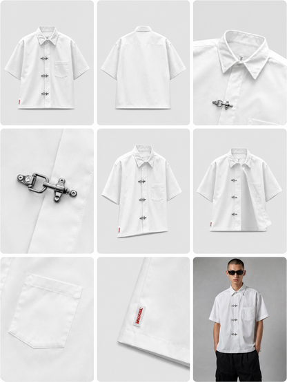 Clasp Essential White Shirt – Premium Oversized Streetwear Fit