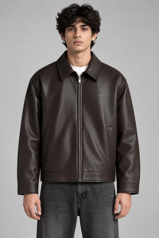 Brown Leather Jacket – Premium Streetwear Jacket for Men & Women
