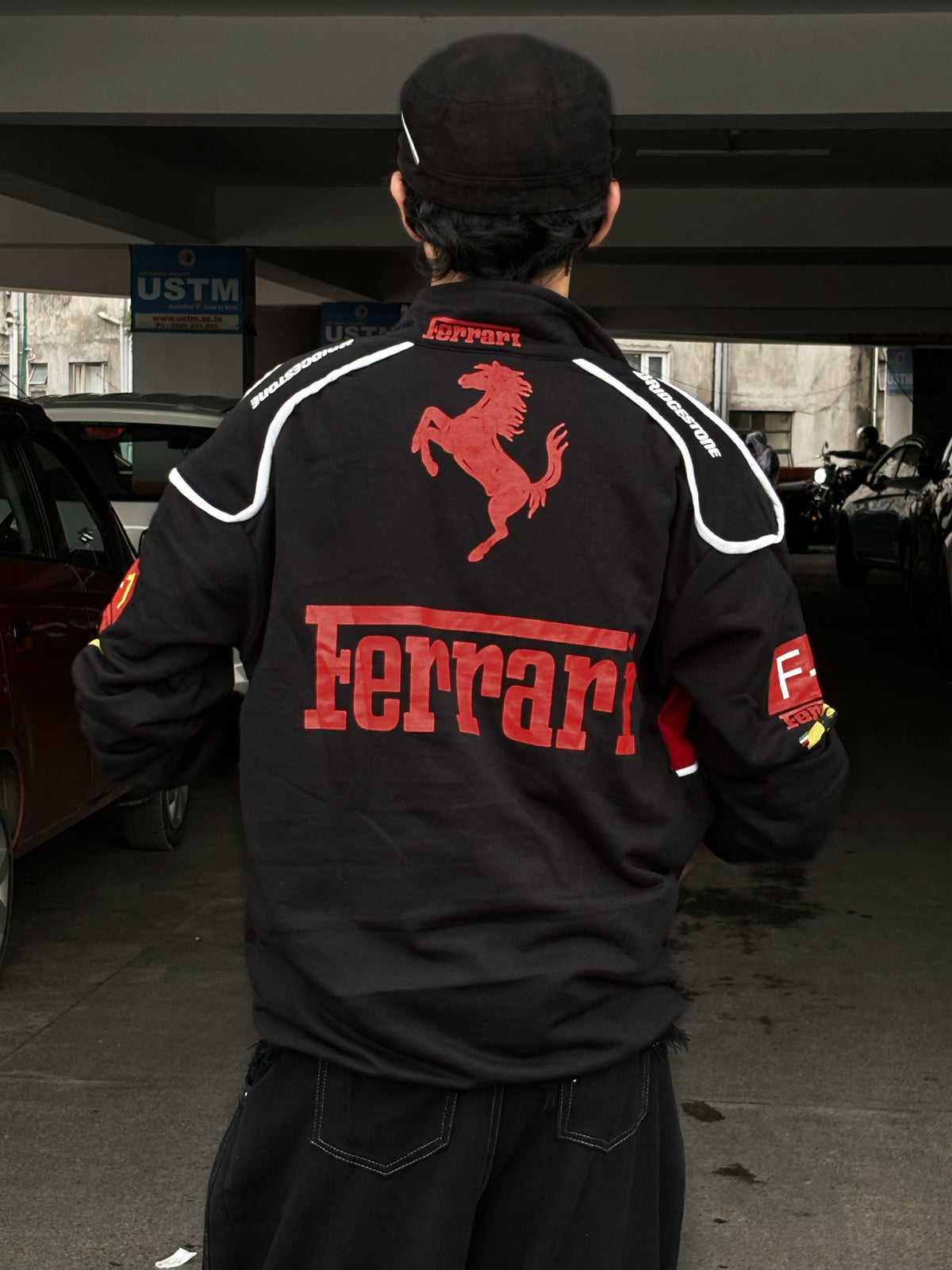 ferrari f1 vintage racing jacket parachute fabric