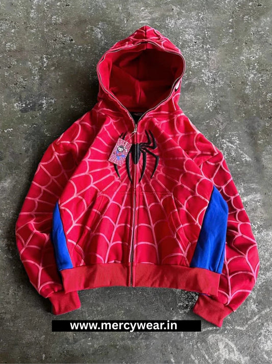 Spidey Society OG Red Zip-Up Jacket – Heroic Streetwear Redefined