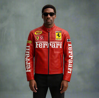 Ferrari-Inspired Red Moto Jacket – F1 Streetwear Edition by Mercy Wear