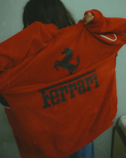 Vintage Red Ferrari F1 Racer Jacket Iconic Jacket