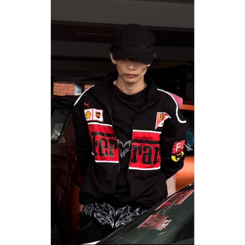 mercy wear ferrari f1 jacket front view