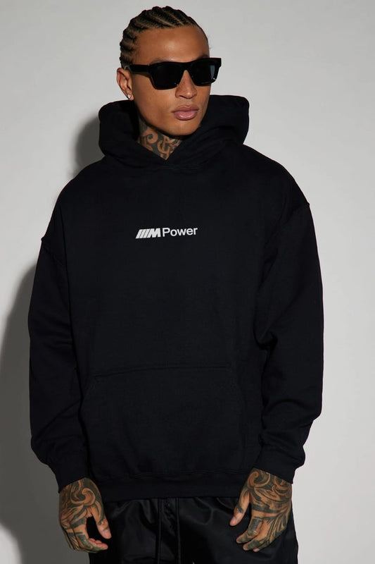M8 Competition Oversized Hoodie – White, 400 GSM Premium Comfort