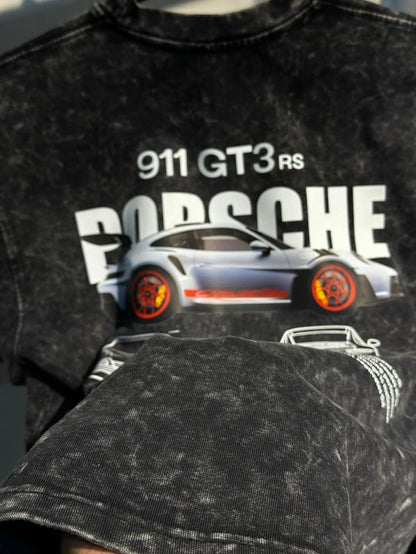 PORSCHE ACID WASH UNISEX T-SHIRT