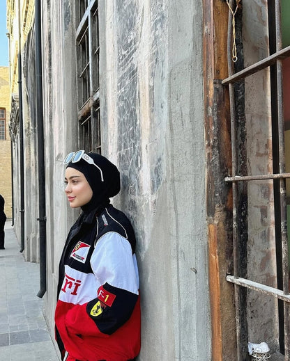 Red & White Ferrari Racing Jacket – Bold F1 Style, Track-Inspired Look