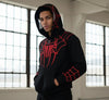 Spider-Verse Black & Red Oversized Hoodie | Heavyweight Zip Hoodie | Mercywear®