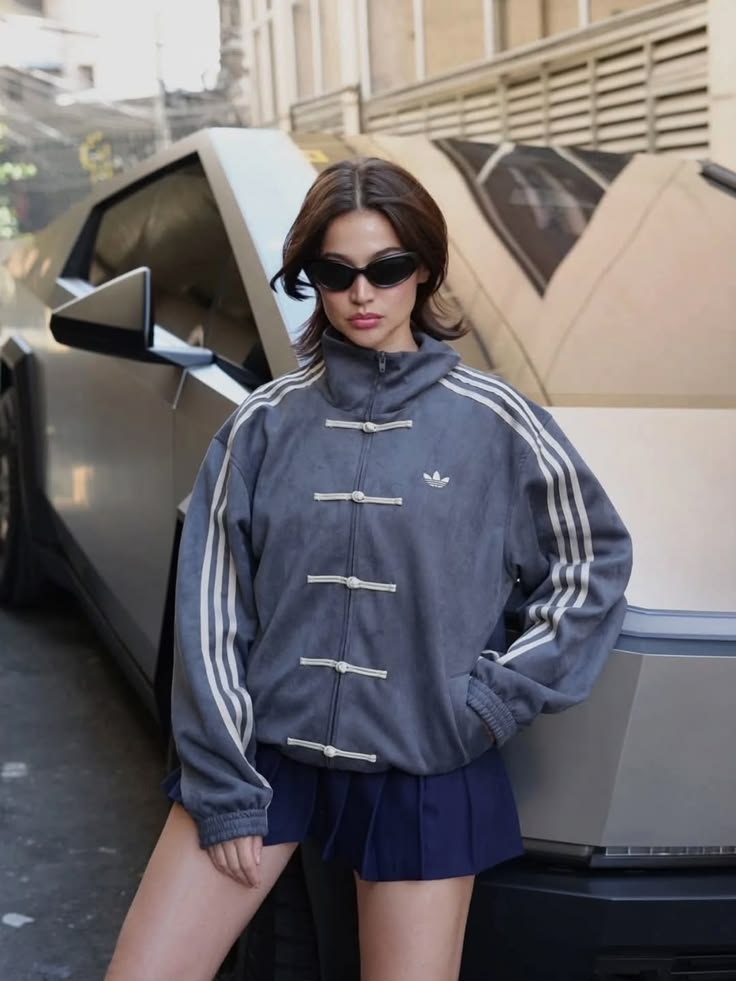 CNY Premium Grey Suede Track Jacket – Mercywear Streetwear Zip-Up
