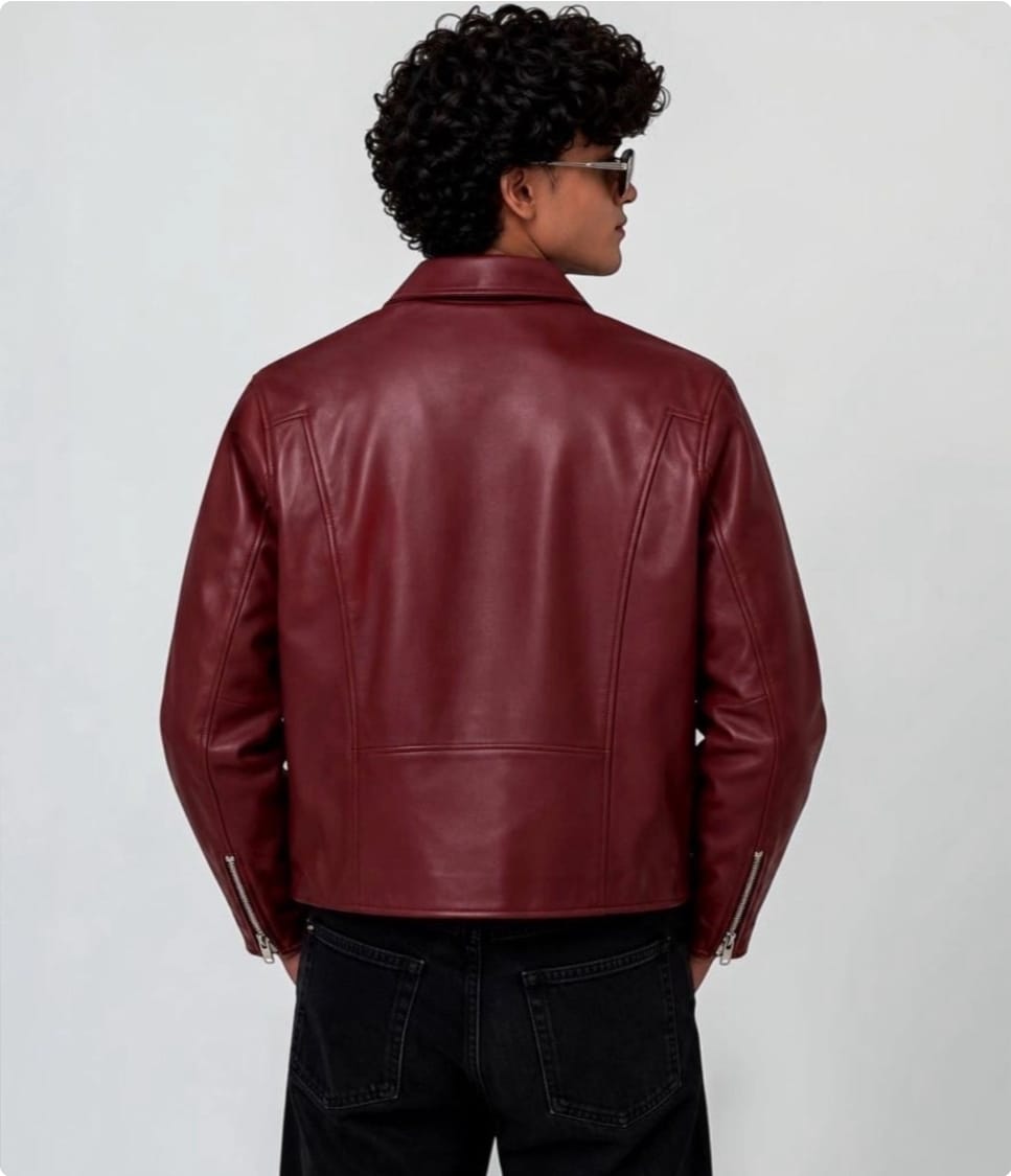 Premium Faux Leather Maroon Jacket