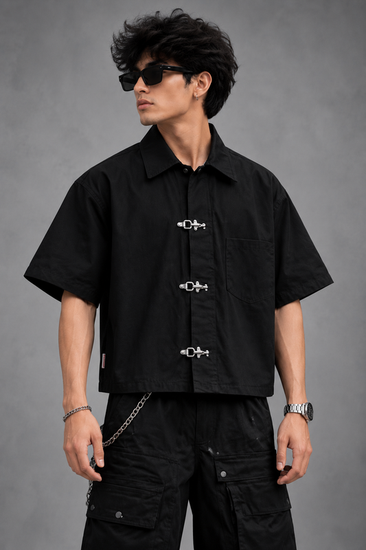 Classic Essential Black Oversized Shirt – Premium Everyday Streetwear