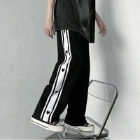 Aesthetic Heart-Print Baggy Track Pants – Unisex Streetwear Essential
