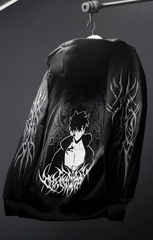 Shadow Hunter Zipper Balaclava – Inspired by Jin Woo from Solo Leveling