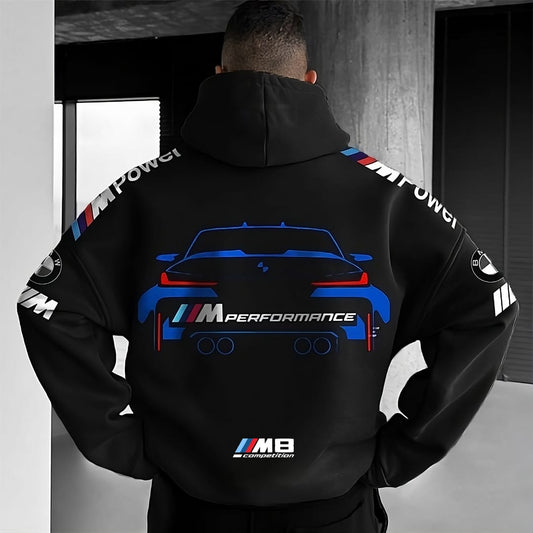 M8 Competition Oversized Hoodie – White, 400 GSM Premium Comfort
