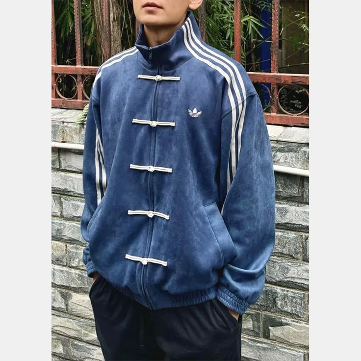 premium suede cny jacket with athletic street style fit
