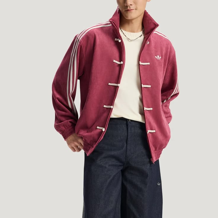 CNY Suede Maroon Jacket – Chinese New Year Urban Streetwear Edition