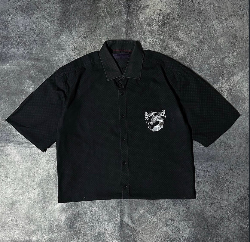 Celestial Dragon graphic oversized shirt front view streetwear style