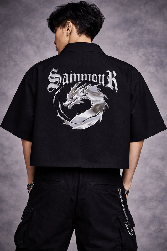 Dragon graphic oversized unisex shirt Korean streetwear design