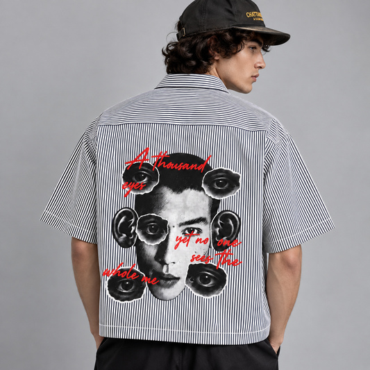 Pieces of Me graphic oversized shirt for men