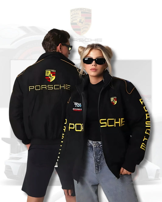 Porsche-Style Motorsport Racing Jacket – Bold Exterior, Premium Comfort
