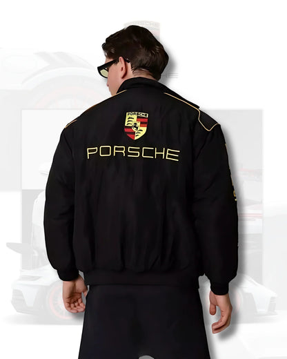 Porsche-Style Motorsport Racing Jacket – Bold Exterior, Premium Comfort