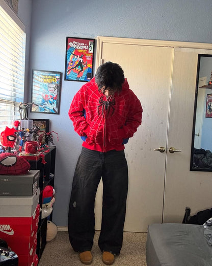 Spidey Society OG Red Zip-Up Jacket – Heroic Streetwear Redefined