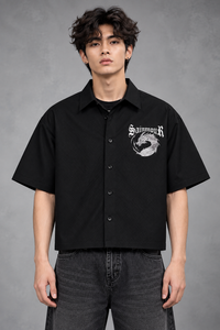 Sainmour Dragon Graphic Oversized Shirt – Korean Streetwear Edition