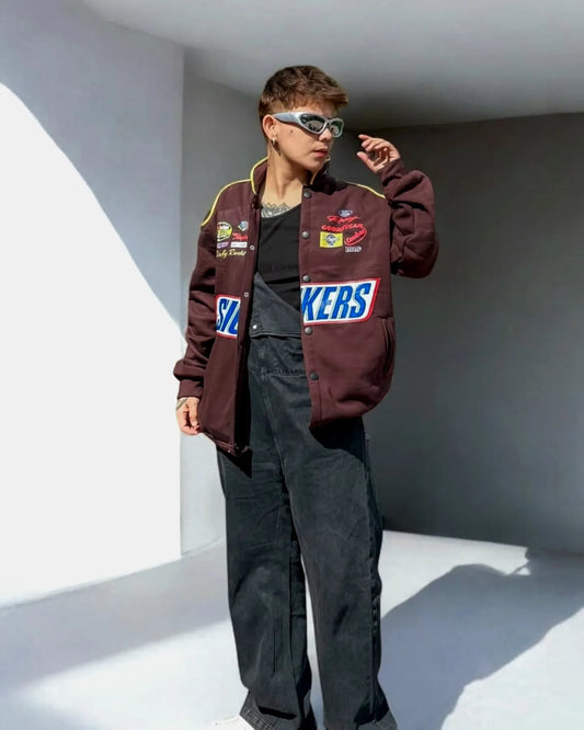 Snickers Racing Rider Cotton Jacket front view with logo detailing
