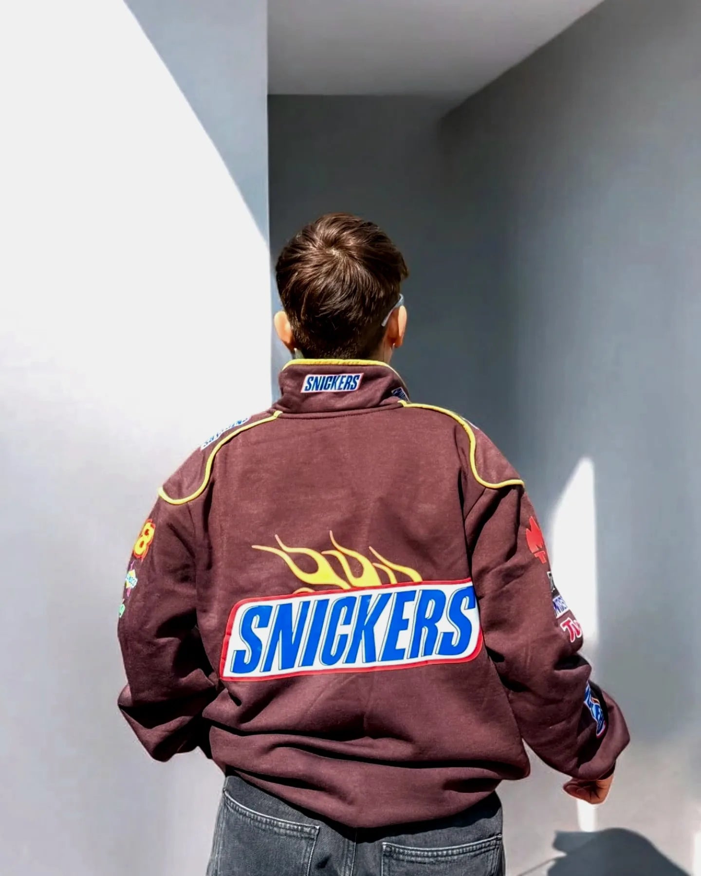 Snickers Racing Rider Cotton Jacket with reflective accents and ergonomic design

