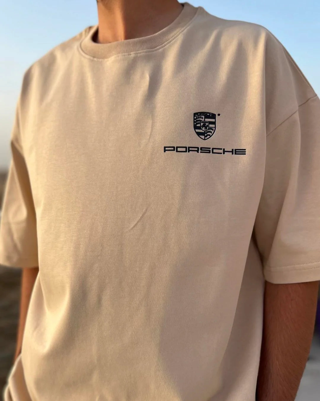 Porsche Graphic Oversized T Shirt Front Logo Premium Streetwear